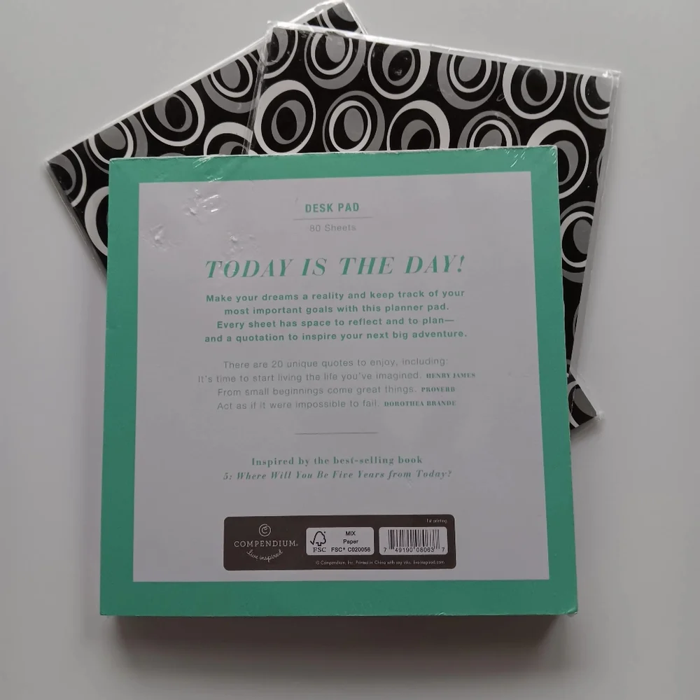 NEW Compendium Today is the Day Goal Setting Planner Note Pad & 2 Ikea Pads